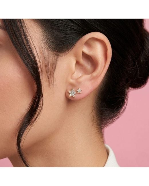 BLOOMTINE | Earth Angel HQ Metallic Eternal Bloom Vermeil Flower Stud Climbers