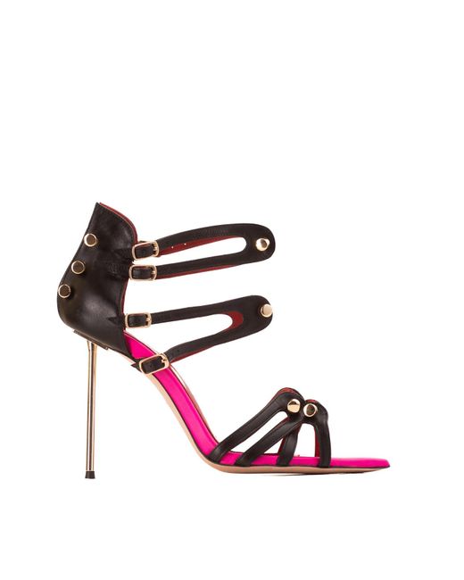 HARDOT Pink F*Ck Me Duo Metallic Sandals