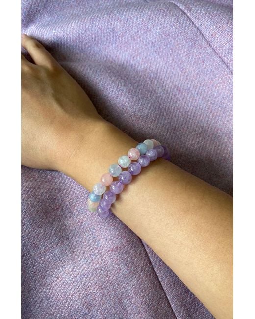 seree Blue Billie Multi-Crystal Beaded Bracelet