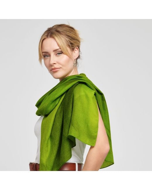 Auguri Green Earth Print Scarf