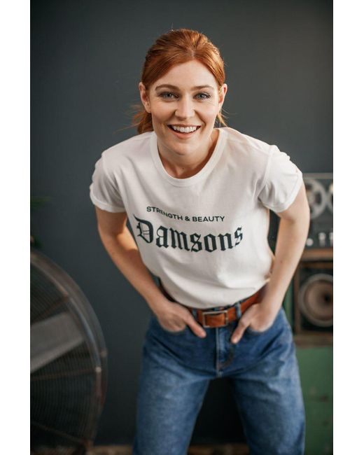 &SONS Trading Co White Damsons Herald T-Shirt