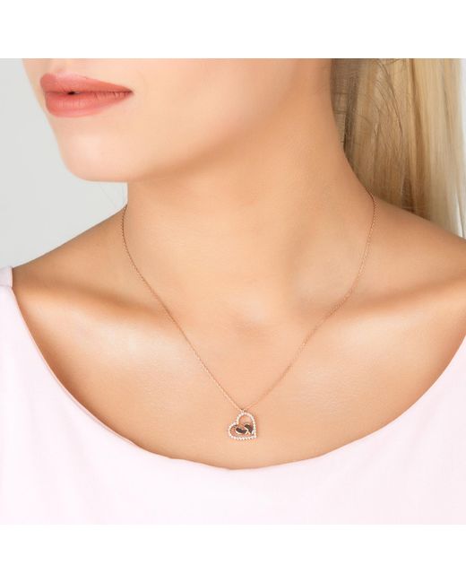 Latelita London Metallic Heart Mum Pendant Necklace
