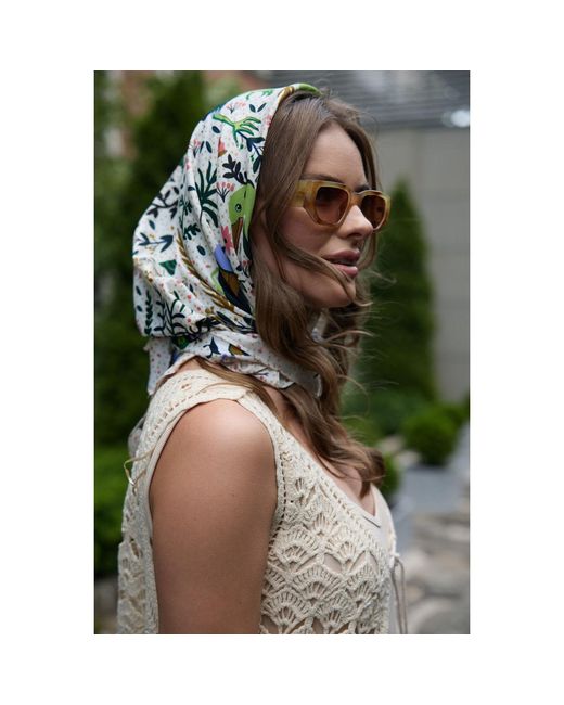 Saachi Green Aviary Botanical Oversized Bandana