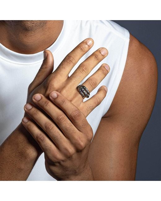 German Kabirski Metallic Phalanx Rugged Ring for men