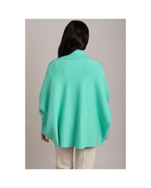 Saachi Green Open Front Oversized Aqua Cardigan Sweater