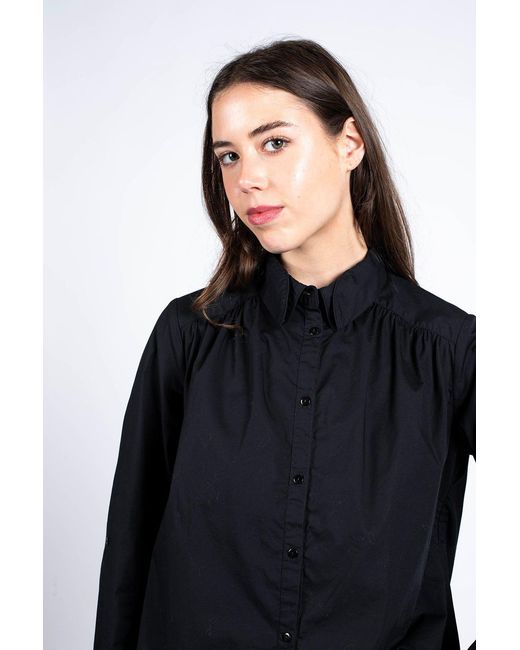 Lo Neel Black Fiby Button-Up Shirt