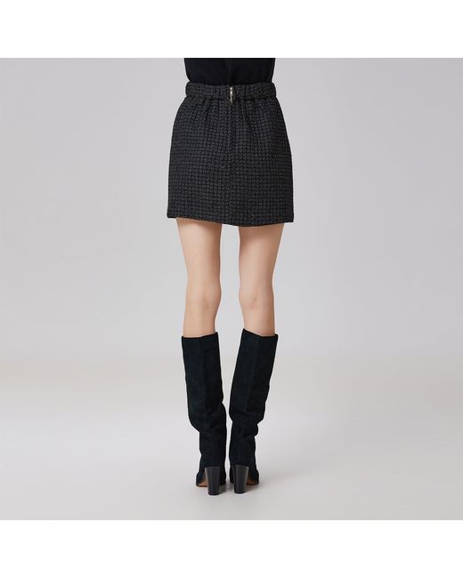 Smart and Joy Black Trapeze Mini Skirt