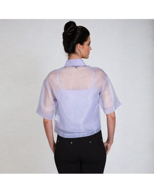Smart and Joy Purple Organza Blouse