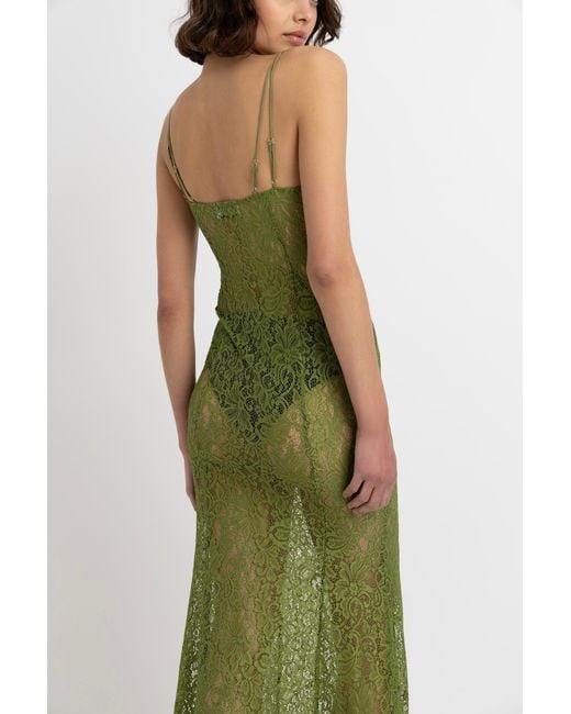 Amy Lynn Green Sahar Floral Lace Maxi Dress