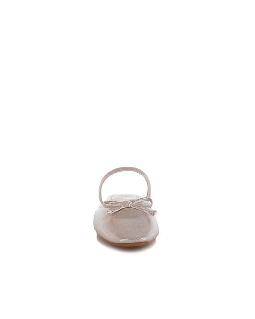 Rag & Co Metallic Opalia Glitter Ballet Mules
