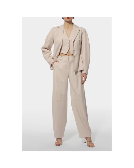 AGGI by HALEWSKI Natural Neutrals Devi Baggy Sheer Dew Pants