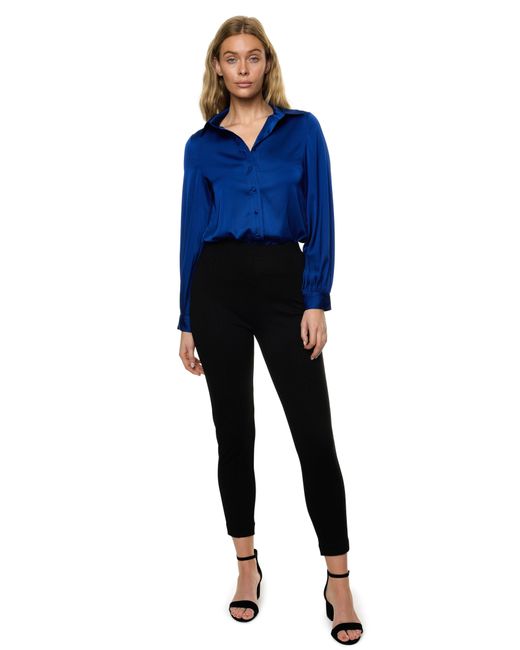 Carloslines Blue Button Down Long Sleeve Shirt