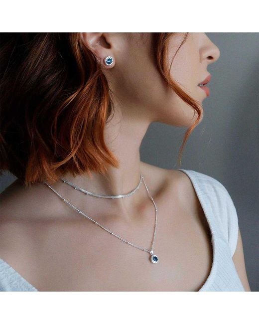 Moon London Metallic London Topaz Sterling Necklace