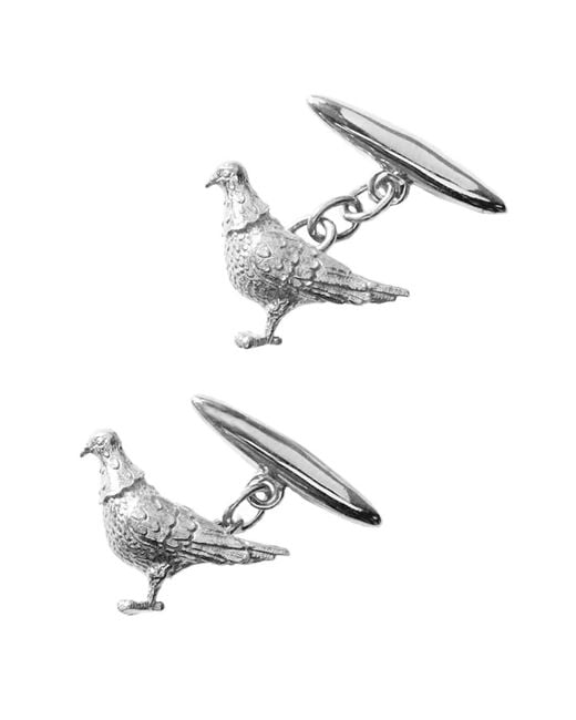Lee Renee Metallic Pigeon Cufflinks – for men