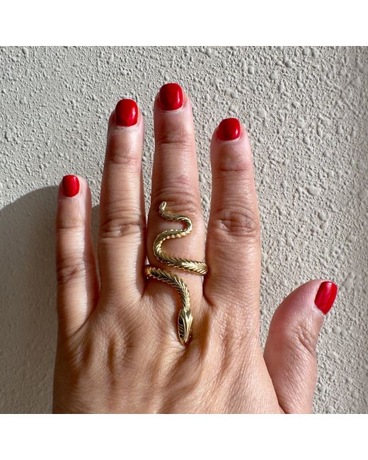 Jagged Halo Jewelry Metallic Serpent Ring