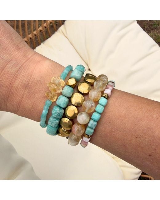 Rachel Nathan Green Remix: Amazonite Cubes Bracelet
