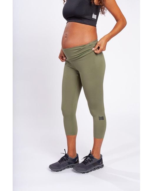 Duofit Maternity Activewear Green Betty Crop Leggings