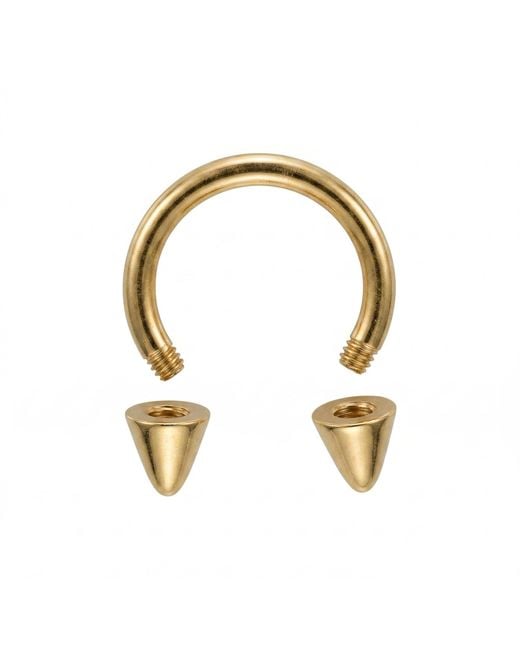 Zahav Jewelry Metallic 14K Solid 16G 8Mm Horseshoe Barbell