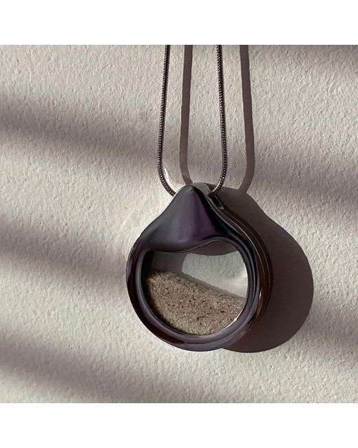 My Little Nature Blue Neutrals Handcrafted Designer Necklace With Natural Beach Sand – Vacation-Inspired Jewelry Pendant
