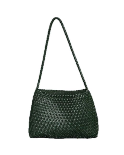 Rimini Green Hand Weaving Shoulder Bag 'Suzy'