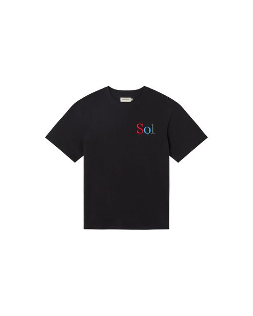 Thinking Mu Black Embroidered Sol Type Aaron Tshirt for men