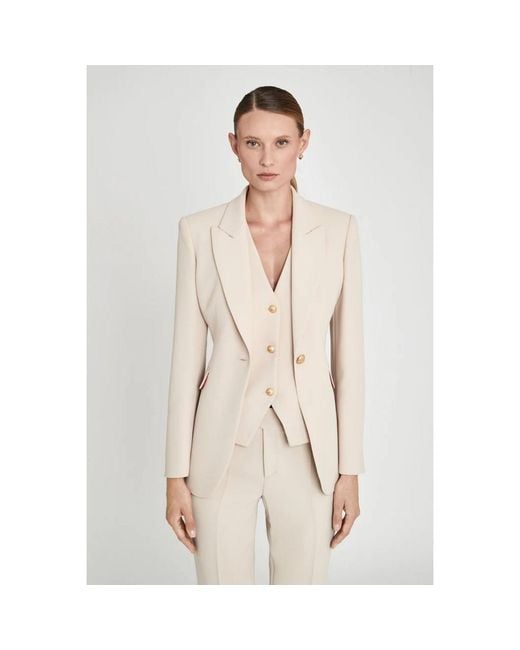The Extreme Collection Natural Neutrals Tailored Blazer Single-Button Atelier