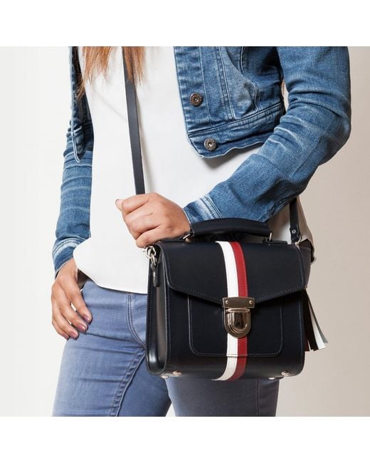 Zatchels Blue Handmade Crossbody Leather Sugarcube Plus