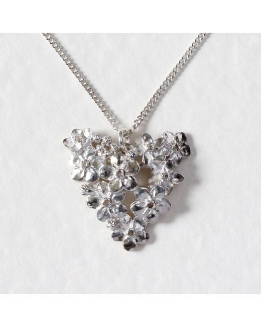Lee Renee Metallic Forget Me Not Heart Necklace –