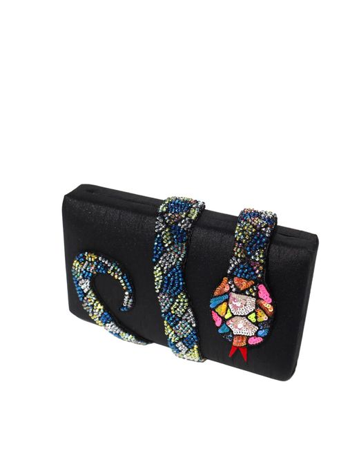 Simitri Black Kaa Clutch