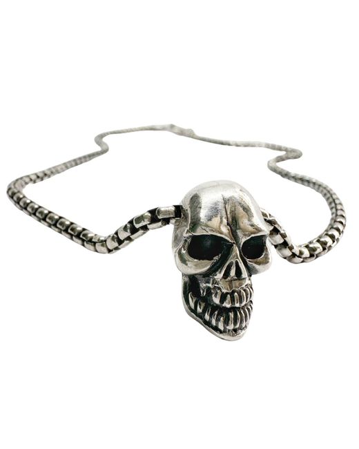 Tg-Jewellery by Tamara Gervasio Metallic Skull Box Chain T-Bar for men
