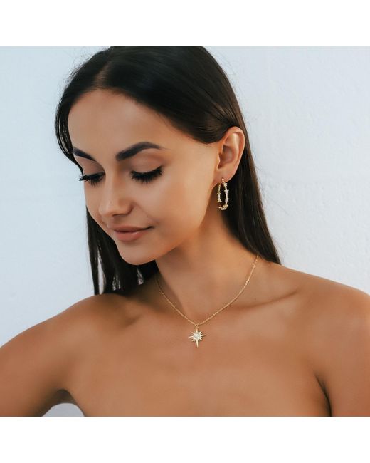 Luna Charles Metallic North Star Pendant Necklace
