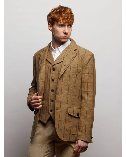 Guards London Green Sherwood Tweed Wool Waistcoat for men