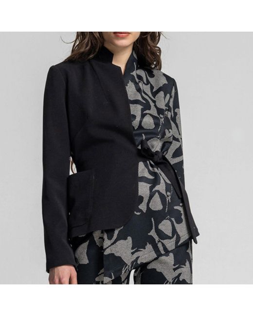 ARTISTA Black Tracey Asymmetric Jacket