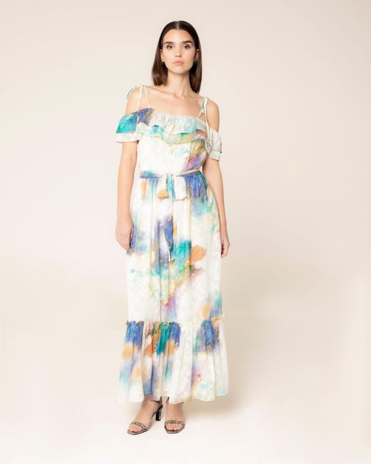 Niza Blue Off-Shoulder Dress Hawaii