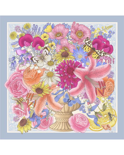 Emily Carter Pink Neutrals / The Lily Still Life Silk Scarf