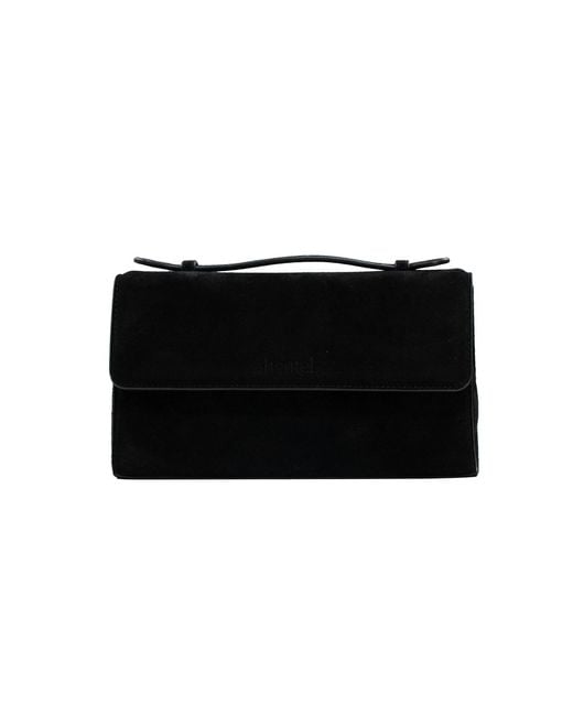 Hamel Atelier Black Avenue Suede Crossbody Bag