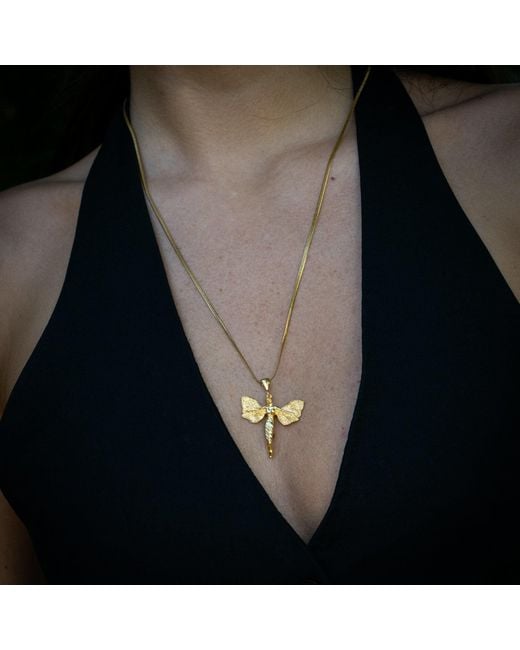 Ebru Jewelry Metallic Heavenly Guardian Vermeil Necklace