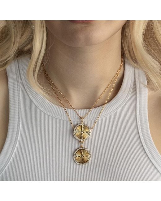 Zepplin the Label Metallic Sanctum Necklace – Sculptural Medallion Talisman