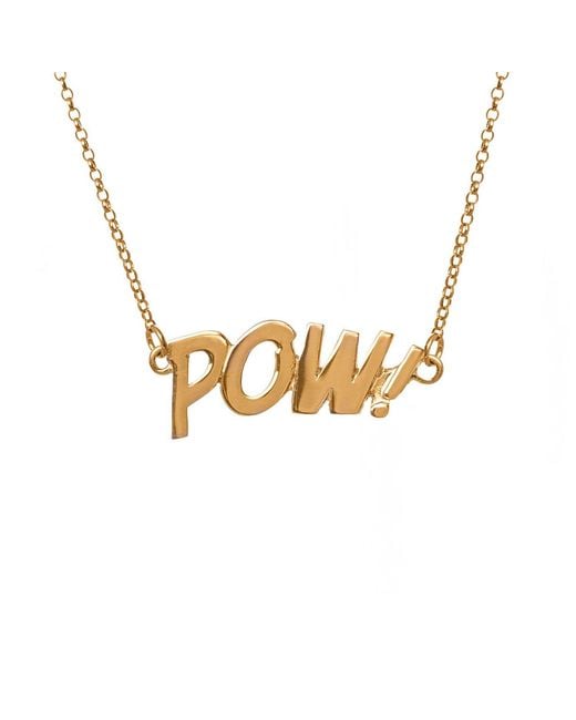 Edge Only Metallic Pow! Letters Necklace 18Ct Vermeil