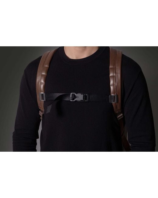 Harber London Brown Leather Backpack for men