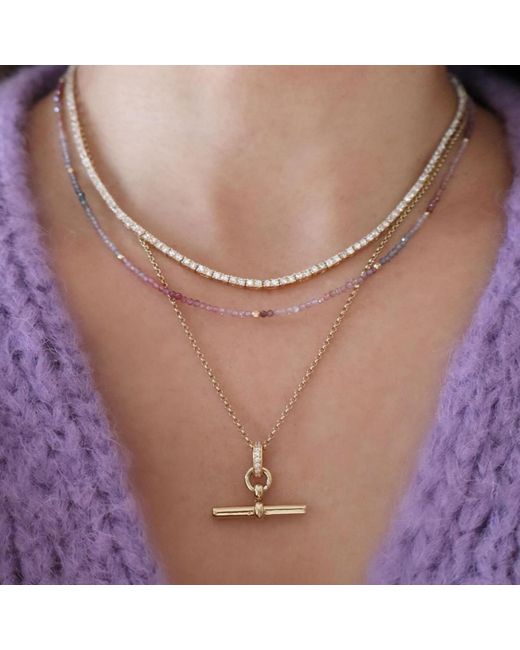Hye Jane Jewelry Metallic Juliette T Bar Necklace