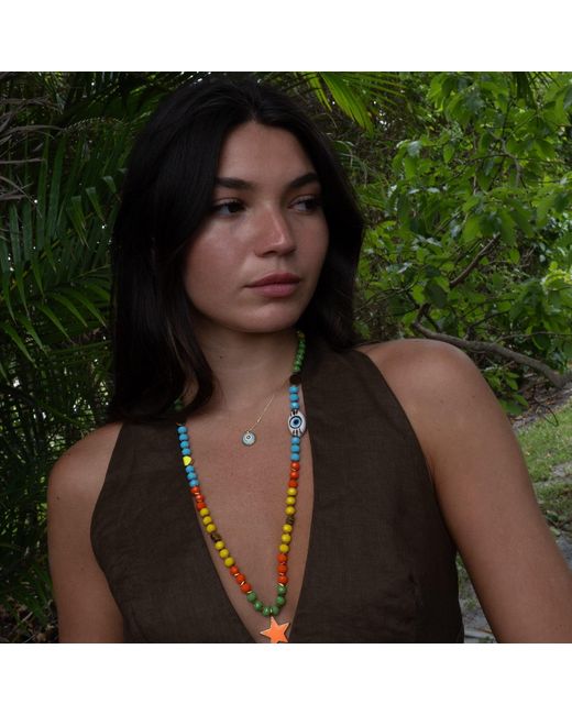 Ebru Jewelry Multicolor Endless Summer Colorful Star Beaded Necklace