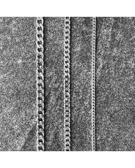 Edge Only Metallic Curb Chain 3.7Mm 55Cm Sterling for men
