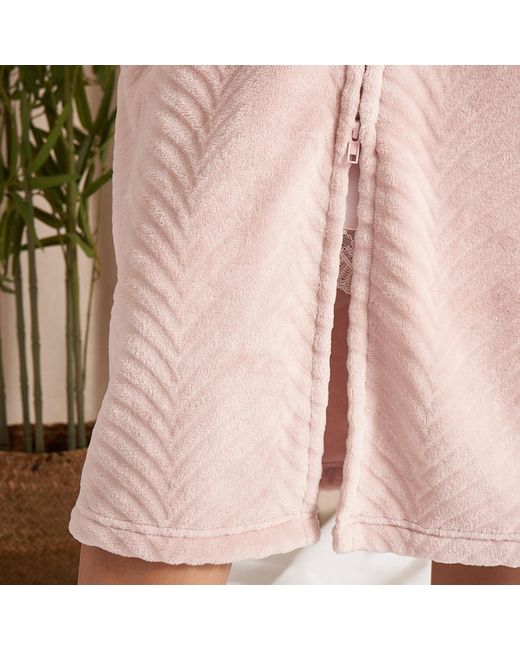 Pretty You London Purple Cosy Chevron Housecoat
