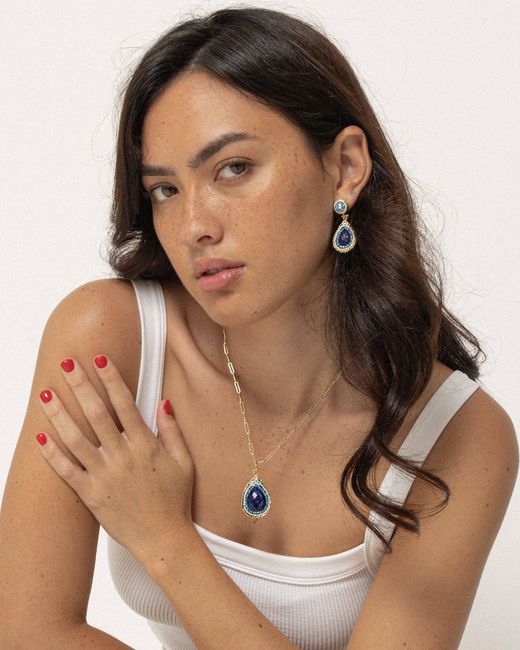 Ornare the Label Blue Helen Necklace