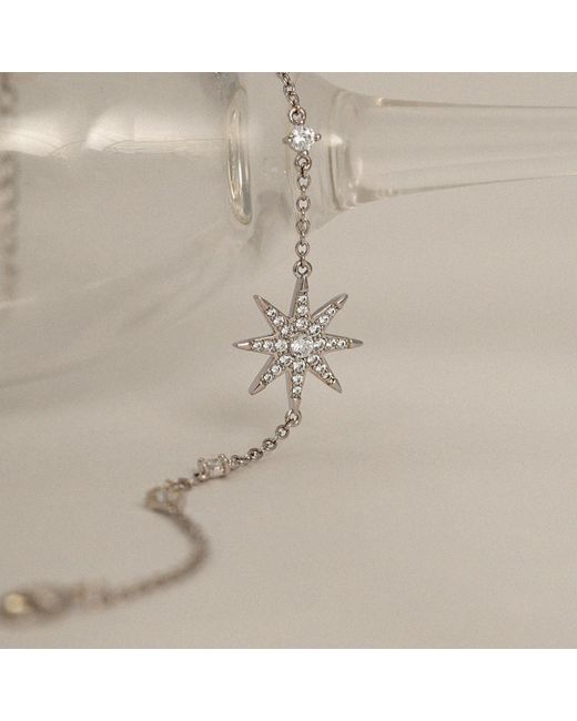 Diamonbliss White Marilyn Monroe Hollywood Star Station Bracelet, Platinum