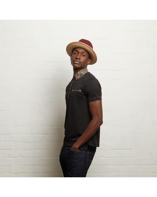 Dasmarca Hats Red Gangstar Burgundy Camel Felt Hat for men