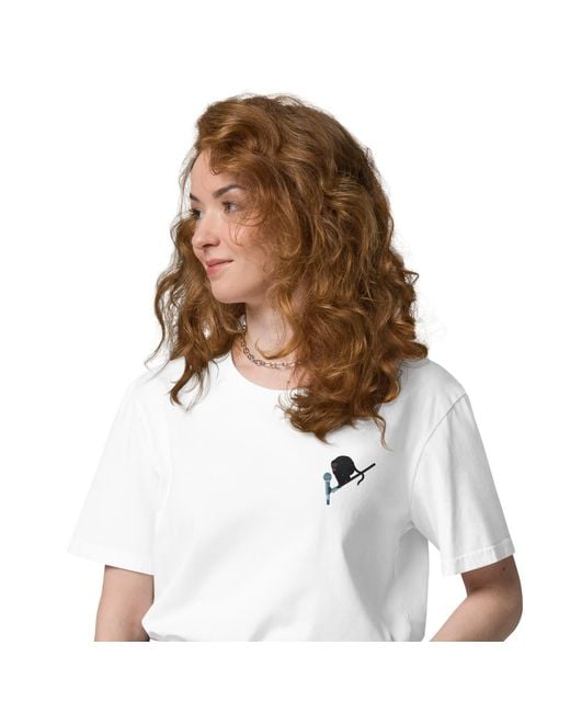Anchor and Crew White Artist Monkey Organic Cotton Embroidered T-Shirt