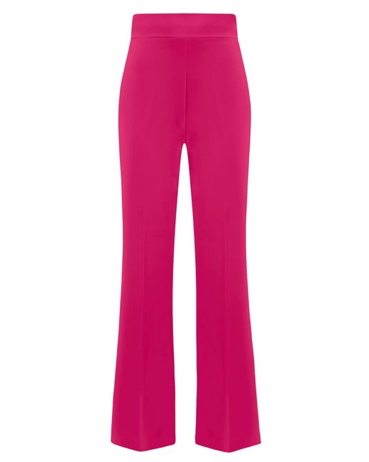 Tia Dorraine Pink Rare Pearl High-waist Flared Trousers