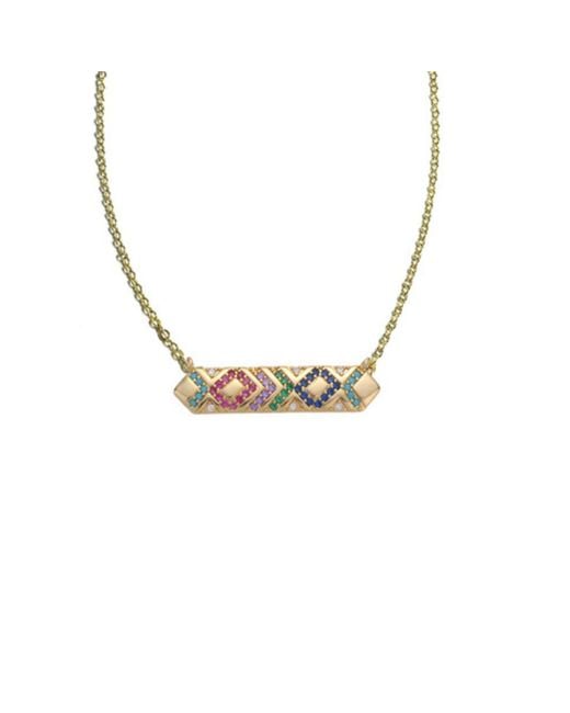 Rachel Nathan Metallic Prismatic Necklace